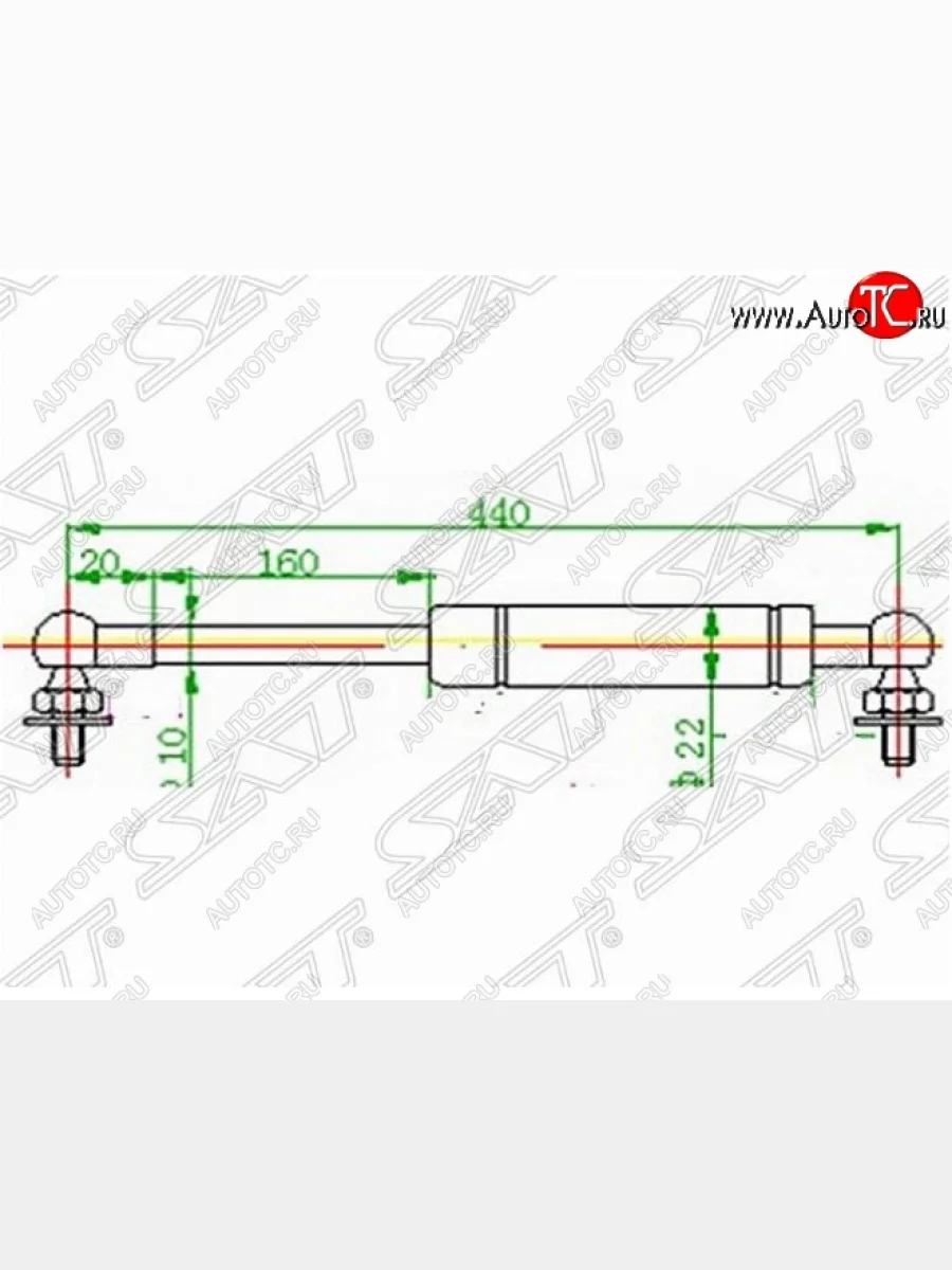 Газовый упор капота SAT Toyota Land Cruiser 10 100 1-ый рестайлинг (2002-2005)  в Самаре Самарской области