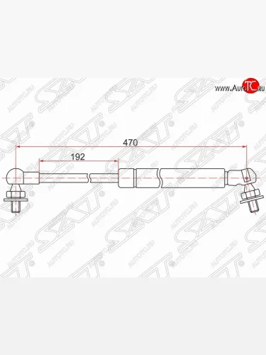 Газовый упор капота SAT Toyota Chaser 6 X100 дорестайлинг (1992-1996)