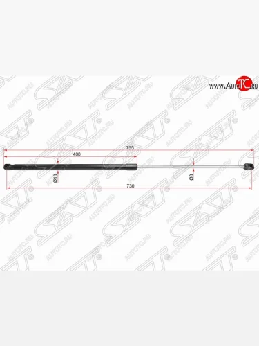 Газовый упор капота SAT Volkswagen Passat B8 седан дорестайлинг (2015-2019)