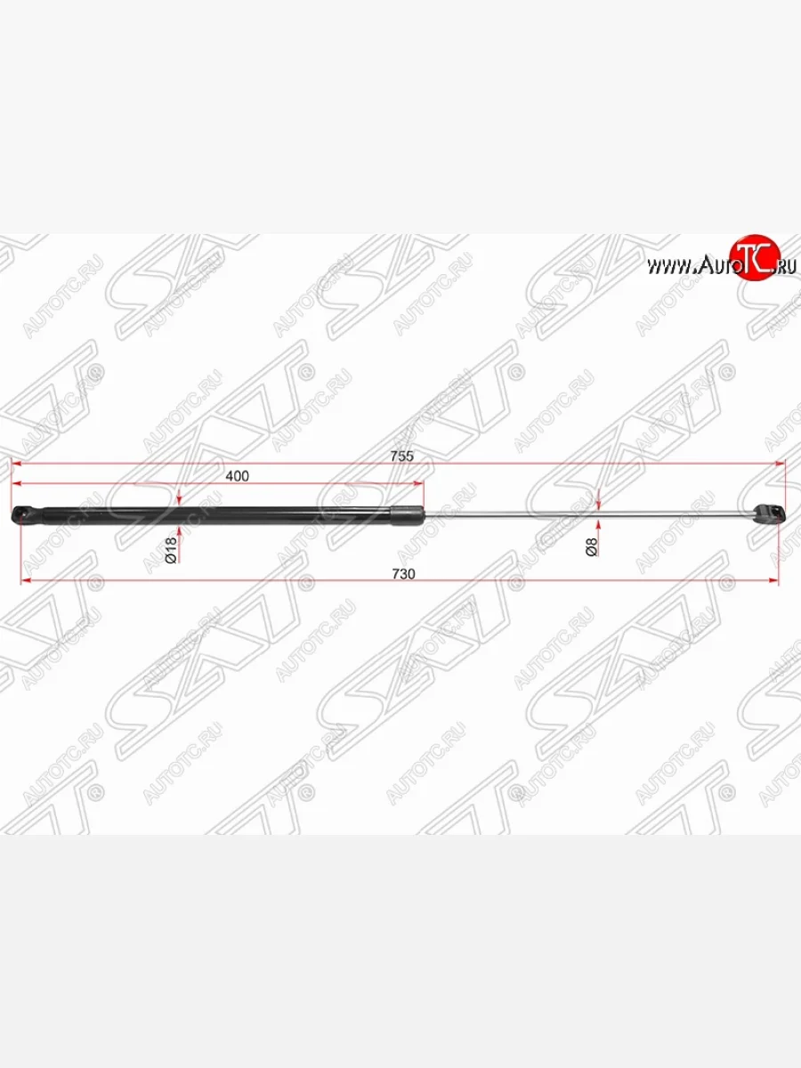 Газовый упор капота SAT Volkswagen Passat B8 седан дорестайлинг (2015-2019)  в Воронеже Воронежской области