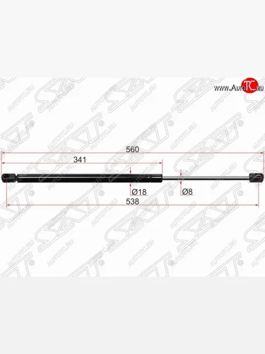 Газовый упор капота SAT Volkswagen Touareg  1 GP (2002-2010) дорестайлинг, рестайлинг