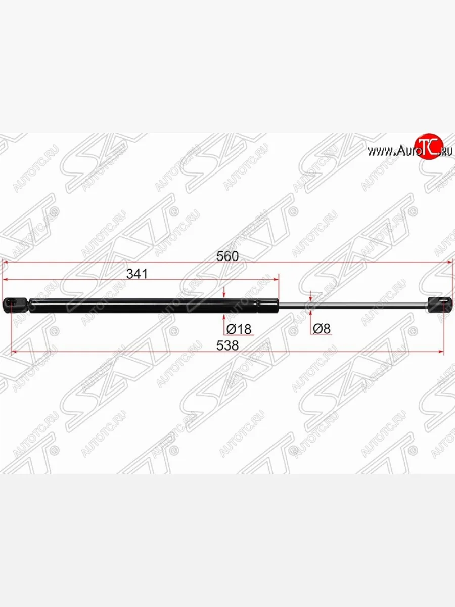 Газовый упор капота SAT  Volkswagen Touareg (2002-2010) 1 GP  в Воронеже Воронежской области