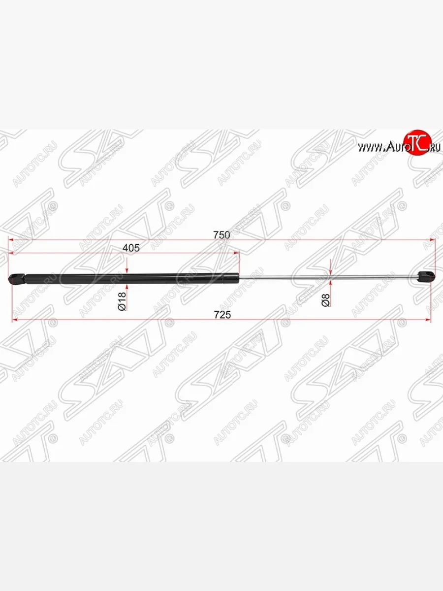 Газовый упор капота SAT Volvo S40 MS седан дорестайлинг (2004-2007)  в Самаре Самарской области