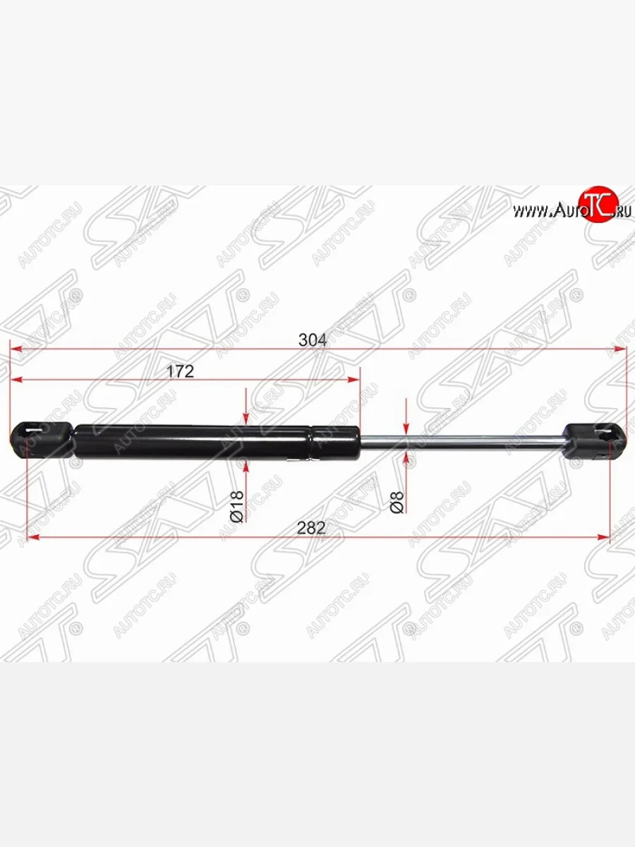 Газовый упор капота SAT Volvo XC70 дорестайлинг (2007-2013)  в Самаре Самарской области