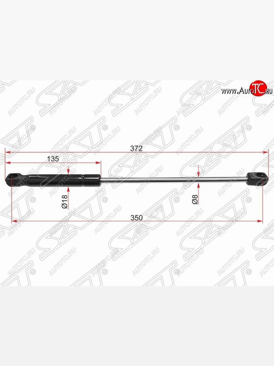 Упор крышки багажника SAT (газовый) Audi A5 8T дорестайлинг, лифтбэк (2007-2011)  в Перми Пермском крае