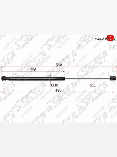 Газовый упор крышки багажника SAT Audi Q5 8R дорестайлинг (2008-2012)