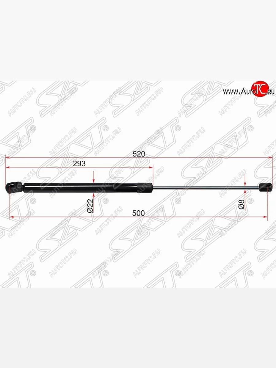 Упор крышки багажника SAT (газовый) Audi Q7 4L дорестайлинг (2005-2009)  в Перми Пермском крае