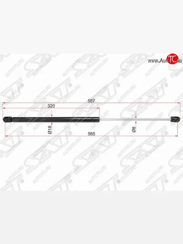 Упор крышки багажника SAT (газовый) BMW X1 E84 (2009-2015)