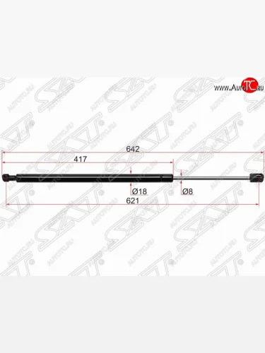 Упор крышки багажника SAT (газовый) BMW X3 E83 (2003-2009)