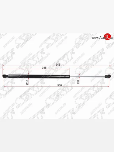 Упор крышки багажника SAT (газовый) BMW X5 E53 рестайлинг (2003-2006)