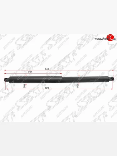Упор крышки багажника SAT (газовый) BMW X5  E70 (2006-2013) дорестайлинг, рестайлинг