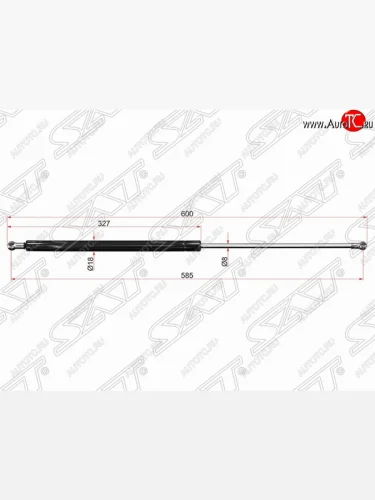 Упор крышки багажника SAT (газовый) Chevrolet Captiva 2-ой рестайлинг (2013-2016)