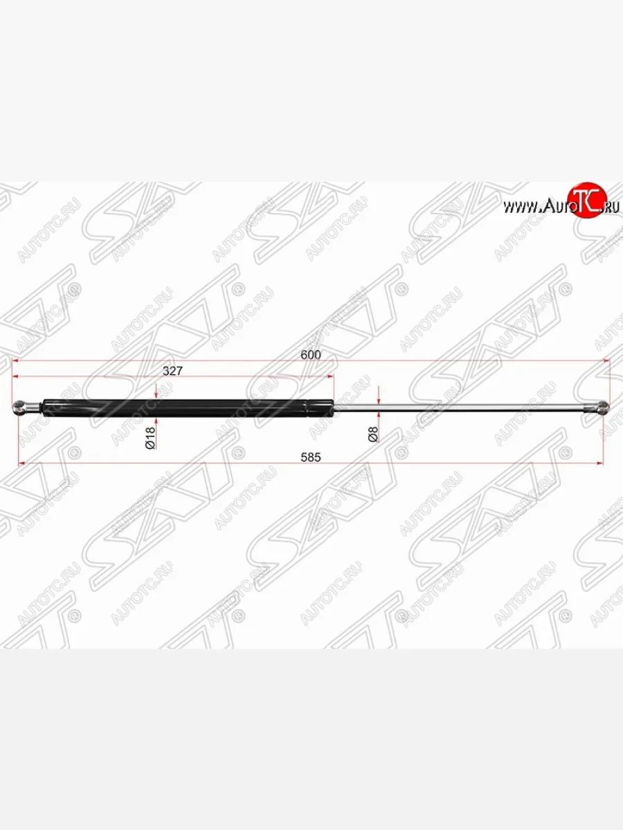 Упор крышки багажника SAT (газовый) Chevrolet Captiva 1-ый рестайлинг (2011-2013)  в Керчи Республика Крым