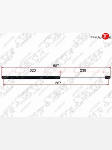 Газовый упор крышки багажника SAT Ford C-max Mk1 доресталинг (2003-2007)
