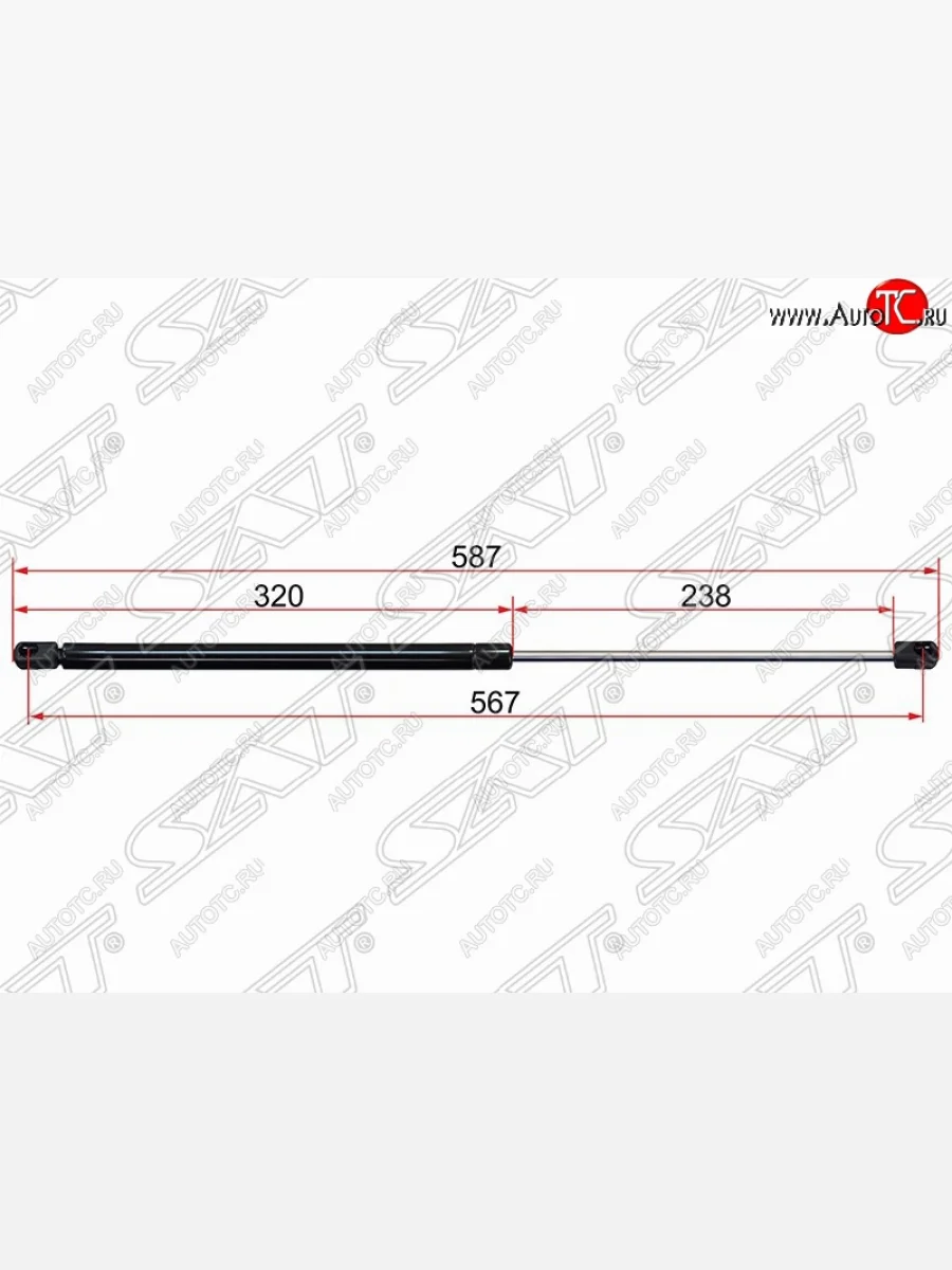 Газовый упор крышки багажника SAT Ford C-max Mk1 доресталинг (2003-2007)  с доставкой в г. Керчь