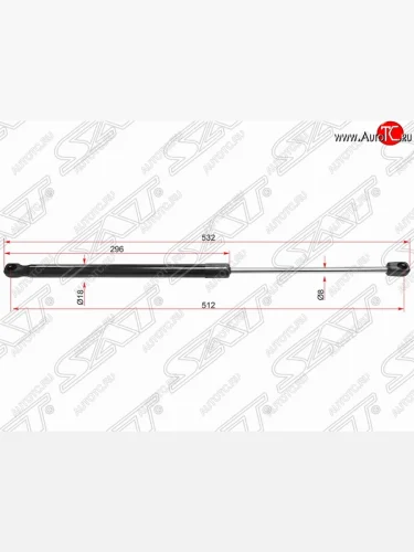Газовый упор крышки багажника SAT Ford EcoSport дорестайлинг (2013-2019)