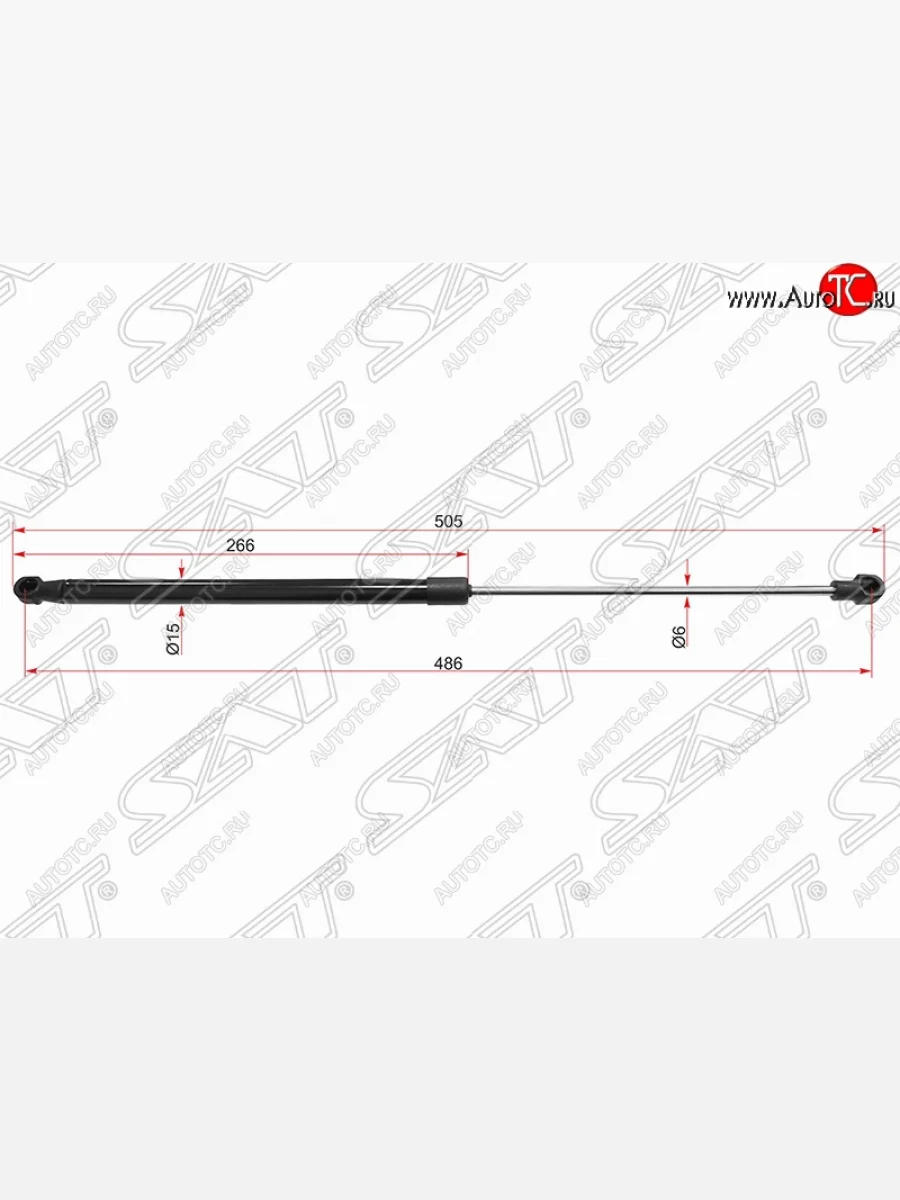 Газовый упор крышки багажника SAT Ford Focus 3 седан рестайлинг (2014-2019)  в Самаре Самарской области