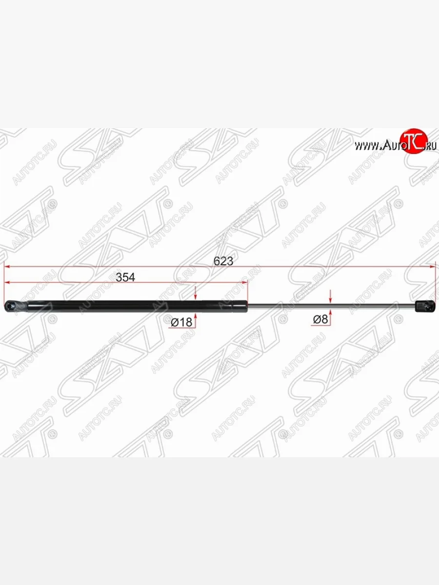 Упор крышки багажника SAT (газовый) Ford Focus 3 хэтчбэк дорестайлинг (2010-2015)  в Самаре Самарской области