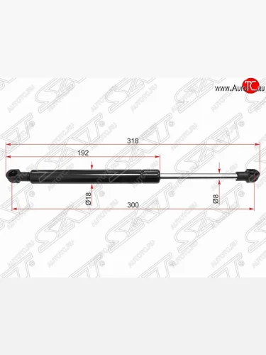 Газовый упор крышки багажника SAT Ford Mondeo Mk3,B4Y дорестайлинг, седан (2000-2003)