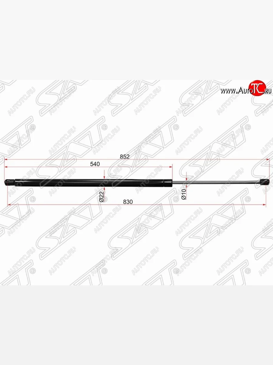 Газовый упор крышки багажника SAT (LH=RH, для холодных климатических зон) Ford Transit цельнометаллический фургон дорестайлинг (2000-2006)  в Перми Пермском крае