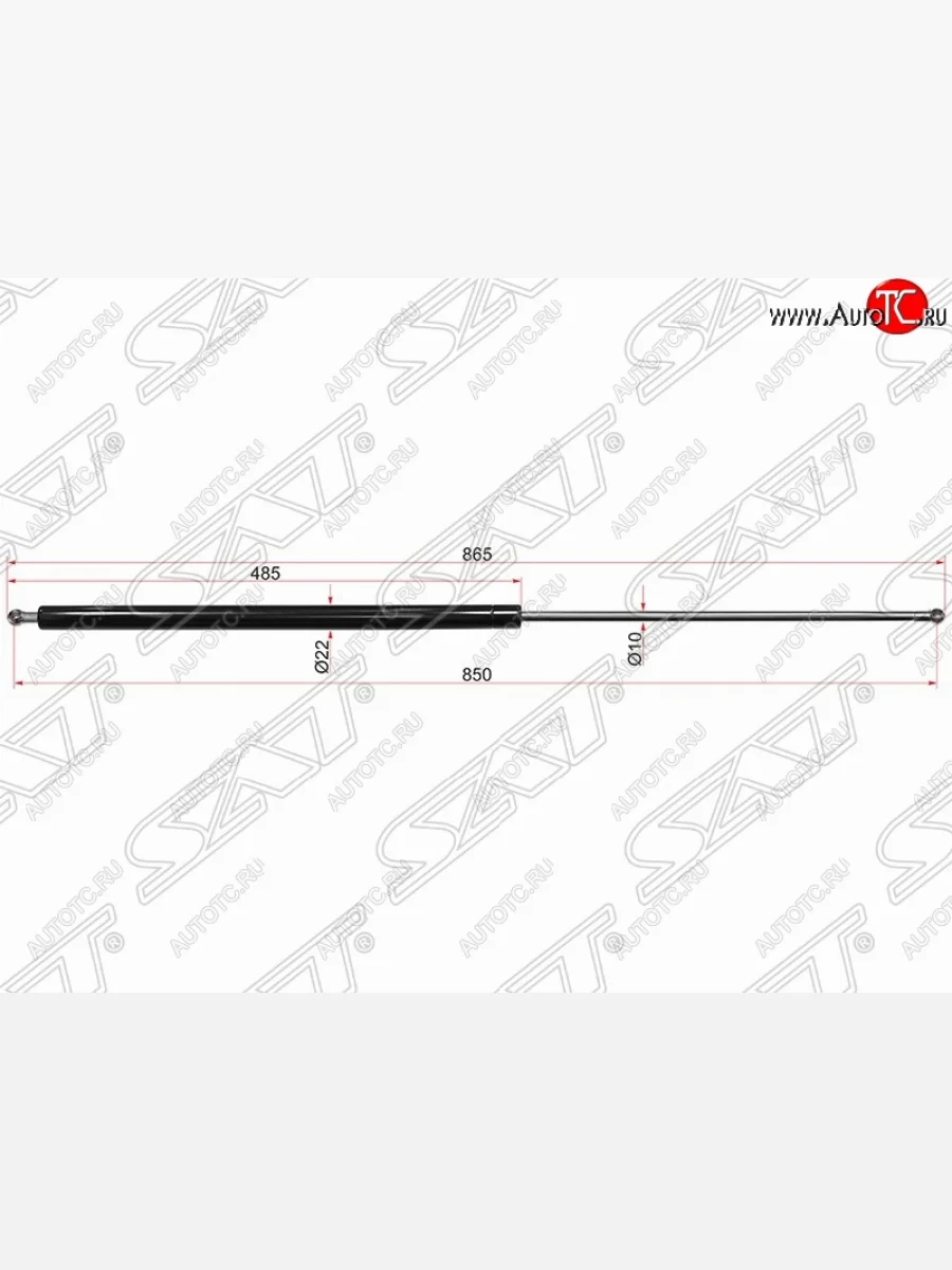 Газовый упор крышки багажника SAT (LH=RH) Ford Transit цельнометаллический фургон дорестайлинг (2000-2006)  в Перми Пермском крае