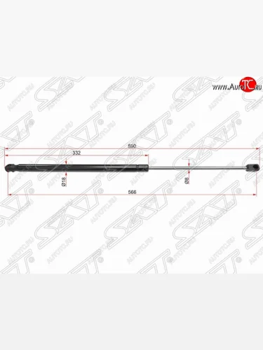 Упор крышки багажника SAT (газовый) Hyundai I30  FD (2007-2010) хэтчбек дорестайлинг