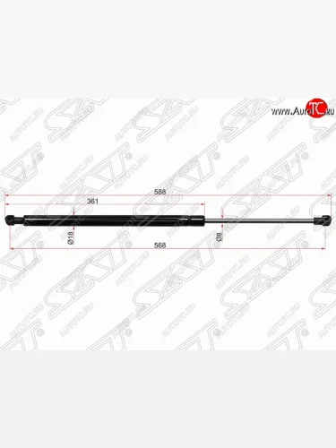 Упор крышки багажника SAT Hyundai Matrix 1 FC дорестайлинг (2001-2005)
