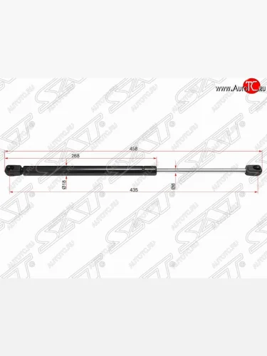 Упор крышки багажника SAT (на стекло) Hyundai Santa Fe SM (2000-2012)