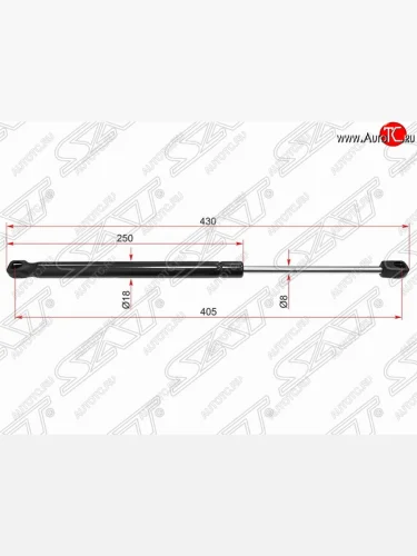 Упор крышки багажника SAT (газовый) KIA Ceed 2 JD дорестайлинг универсал (2012-2016)