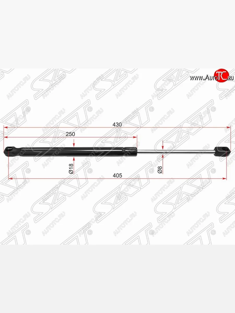 Упор крышки багажника SAT (газовый) KIA Ceed 2 JD дорестайлинг универсал (2012-2016)  с доставкой в г. Керчь
