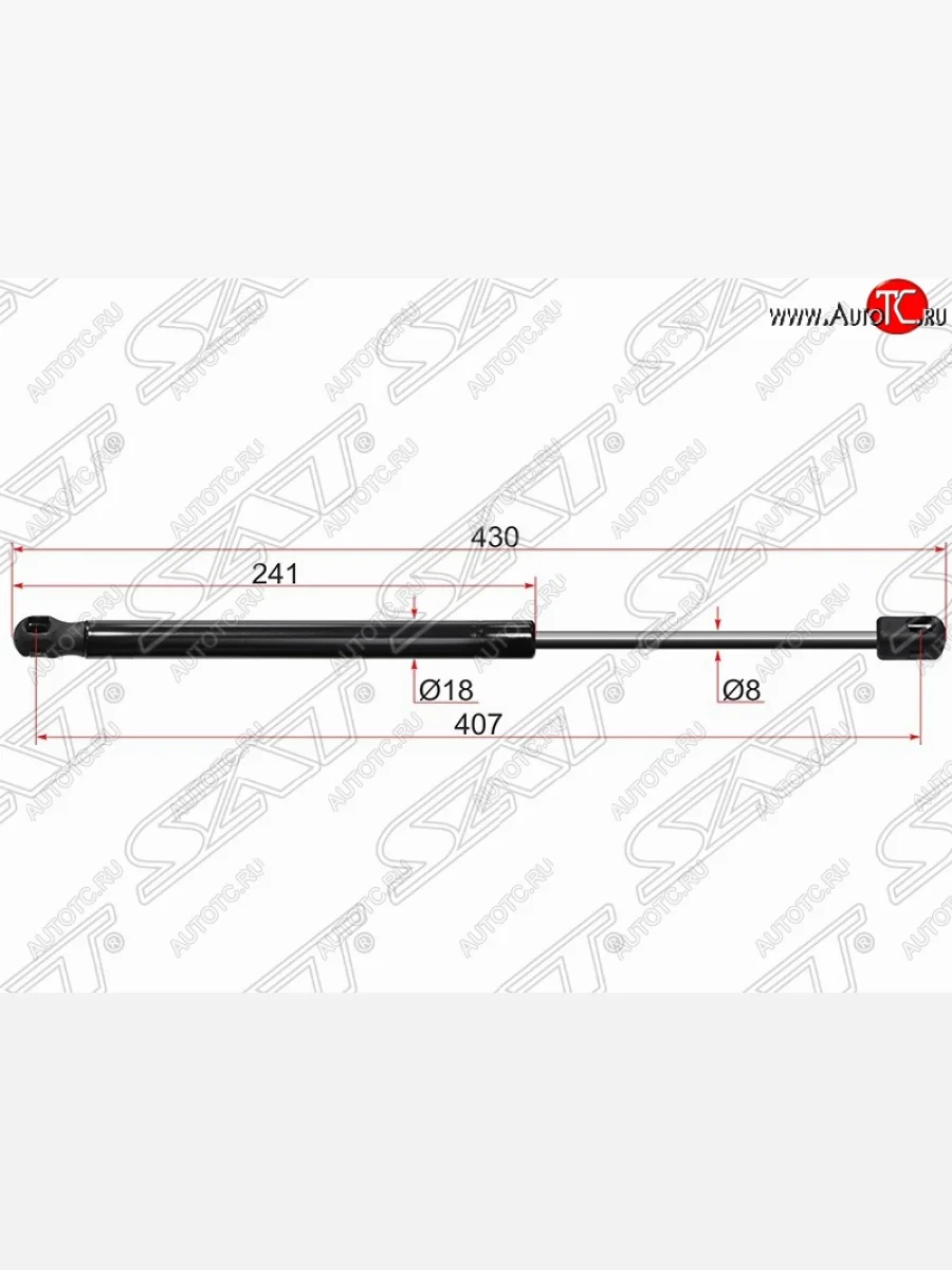 Упор крышки багажника SAT (газовый) KIA Ceed 1 ED рестайлинг, хэтчбэк 5 дв. (2010-2012)  в Перми Пермском крае