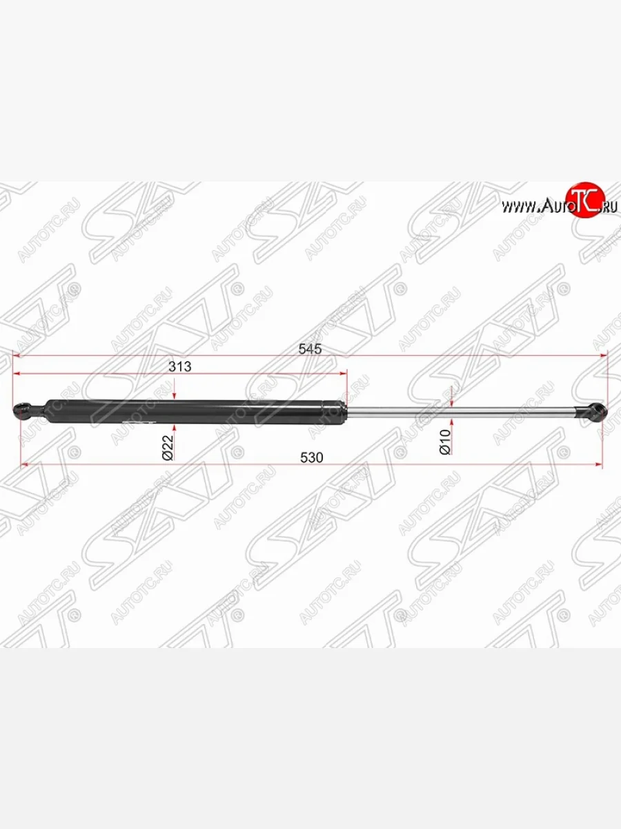 Левый упор крышки багажника SAT (газовый) INFINITI FX35 S51 дорестайлинг (2008-2011)  в Керчи Республика Крым