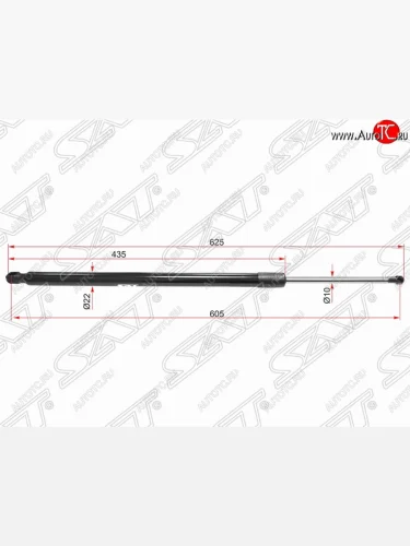 Упор крышки багажника SAT (газовый) Lexus NX200T Z10 (2014-2017)
