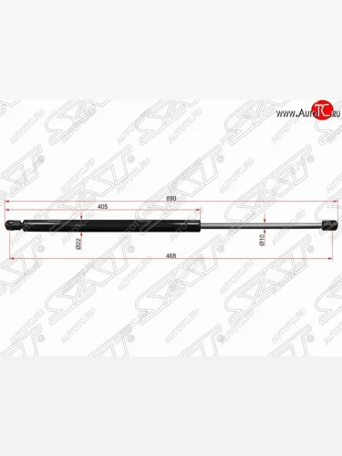 Газовый упор крышки багажника SAT Mercedes-Benz Vito W639 рестайлинг (2010-2014)