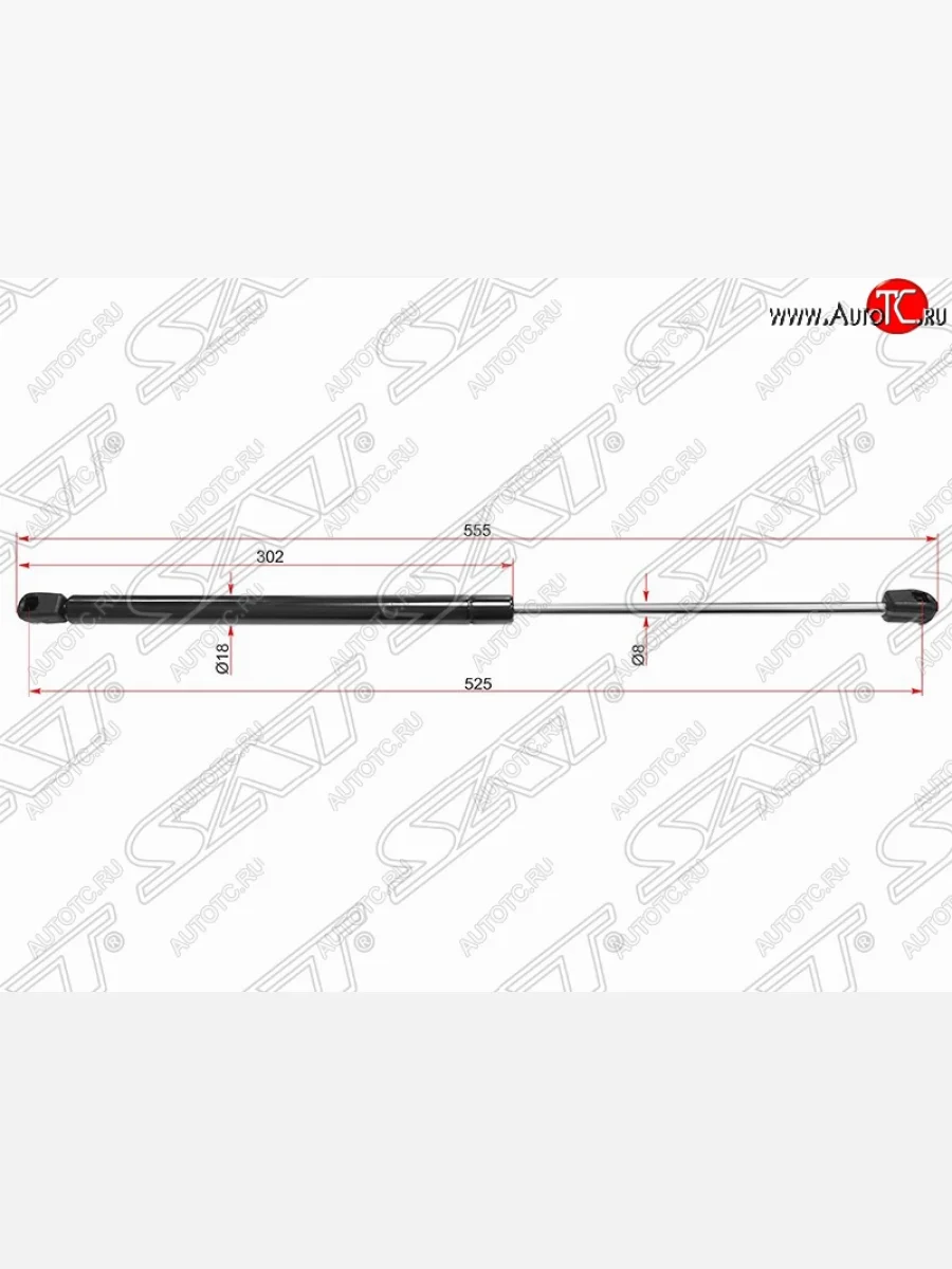 Левый газовый упор крышки багажника SAT  Mercedes-Benz A class (2012-2015) W176  в Самаре Самарской области