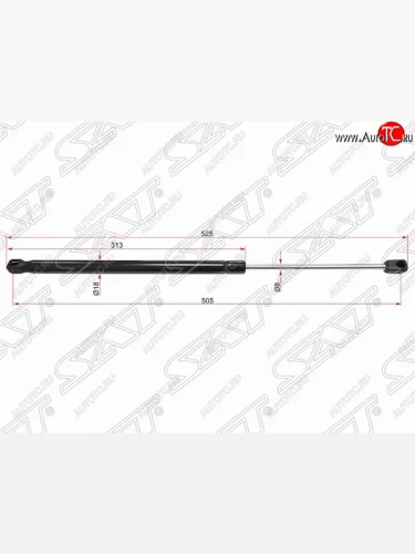 Упор крышки багажника SAT (газовый) Mercedes-Benz GLK class X204 дорестайлинг (2008-2012)
