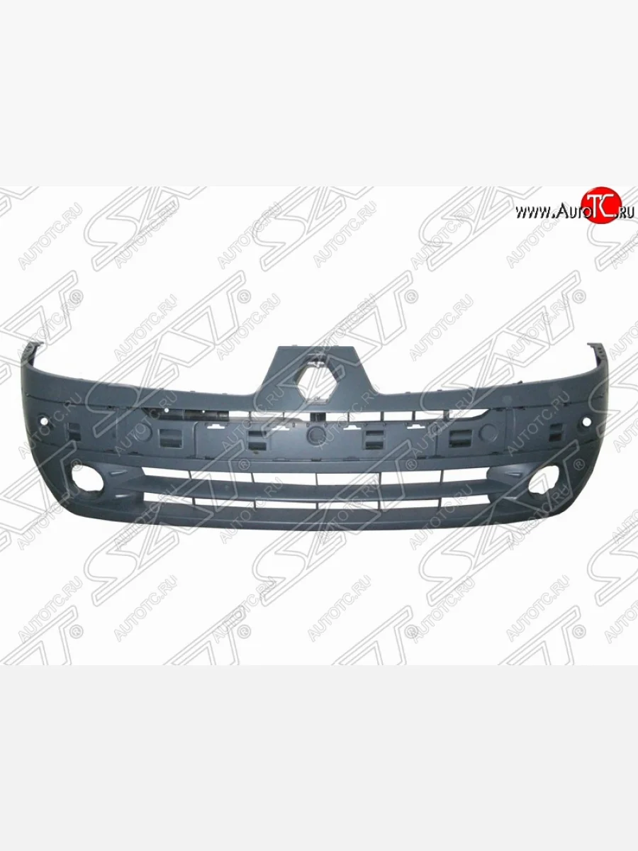 Передний бампер SAT Renault Symbol седан LB 1-ый рестайлинг (2002-2006) (Неокрашенный)  в Керчи Республика Крым