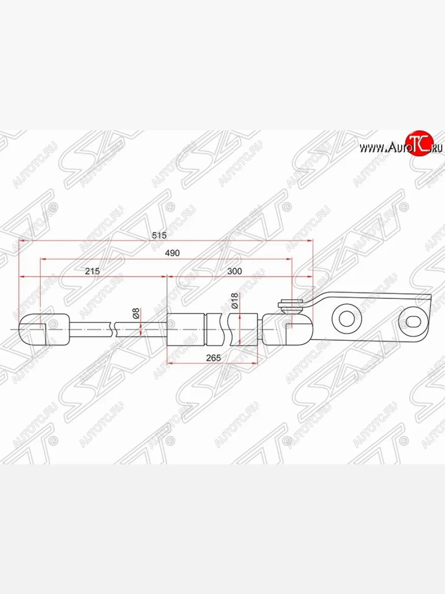 Правый газовый упор крышки багажника SAT Nissan AD Y11 (1999-2008)  в Самаре Самарской области