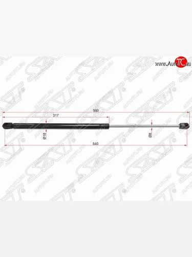 Газовый упор крышки багажника SAT Nissan Sunny B15 (1998-2004)