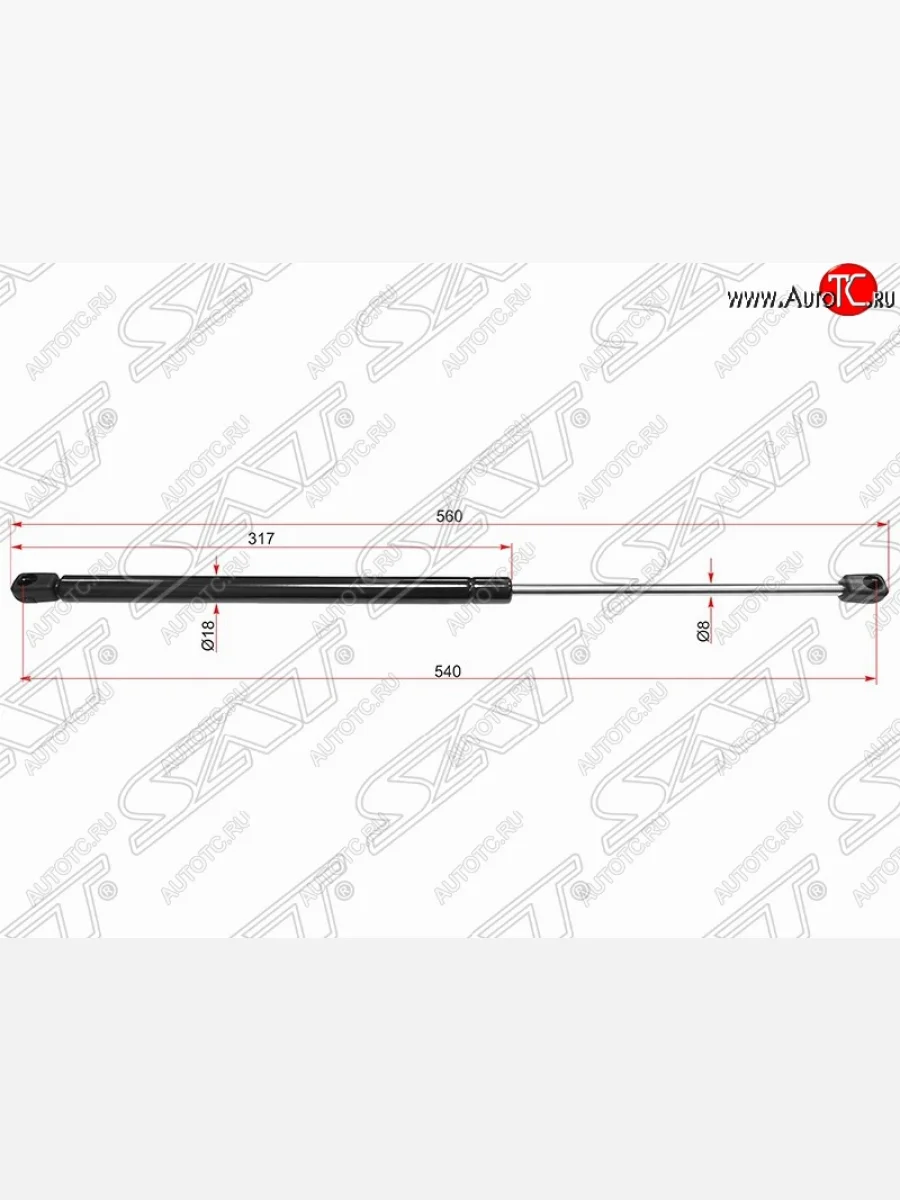 Газовый упор крышки багажника SAT Nissan Sunny B15 (1998-2004)  в Перми Пермском крае