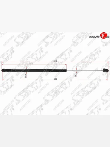 Газовый упор крышки багажника SAT Opel Astra J хэтчбек 5 дв.  рестайлинг (2012-2017)