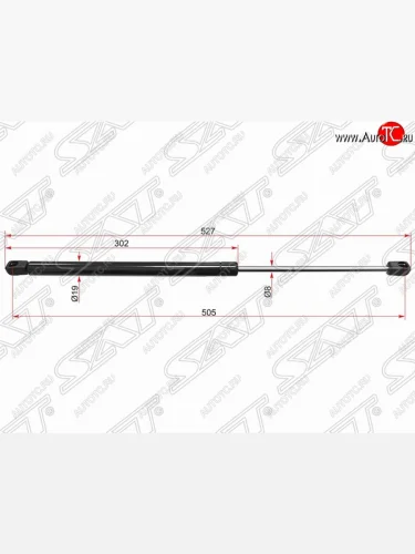 Газовый упор крышки багажника SAT Opel Zafira В дорестайлинг (2005-2008)