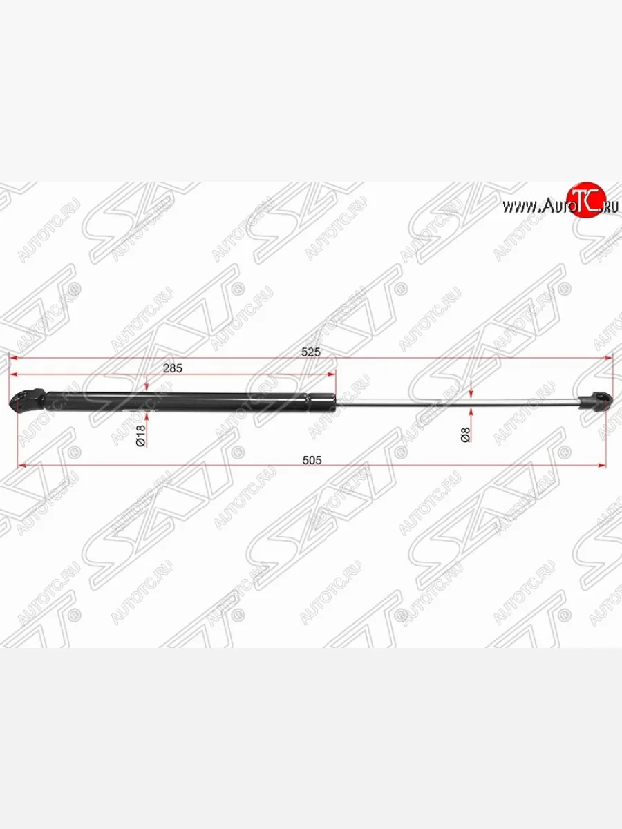 Газовый упор крышки багажника SAT Peugeot 207 WC хэтчбэк 5 дв. дорестайлинг (2006-2009)  с доставкой в г. Пермь