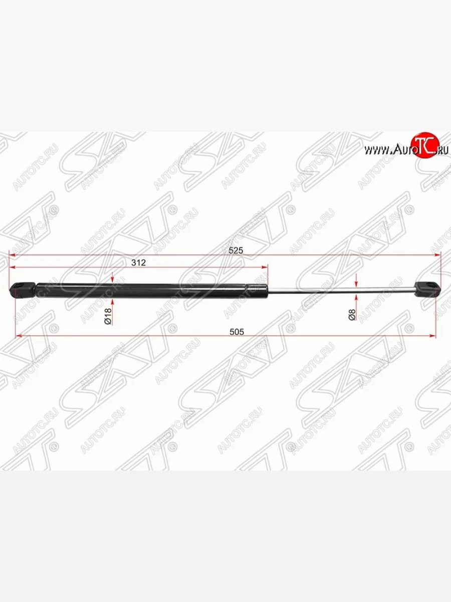 Газовый упор крышки багажника SAT Peugeot 407 седан (2004-2010)  в Воронеже Воронежской области
