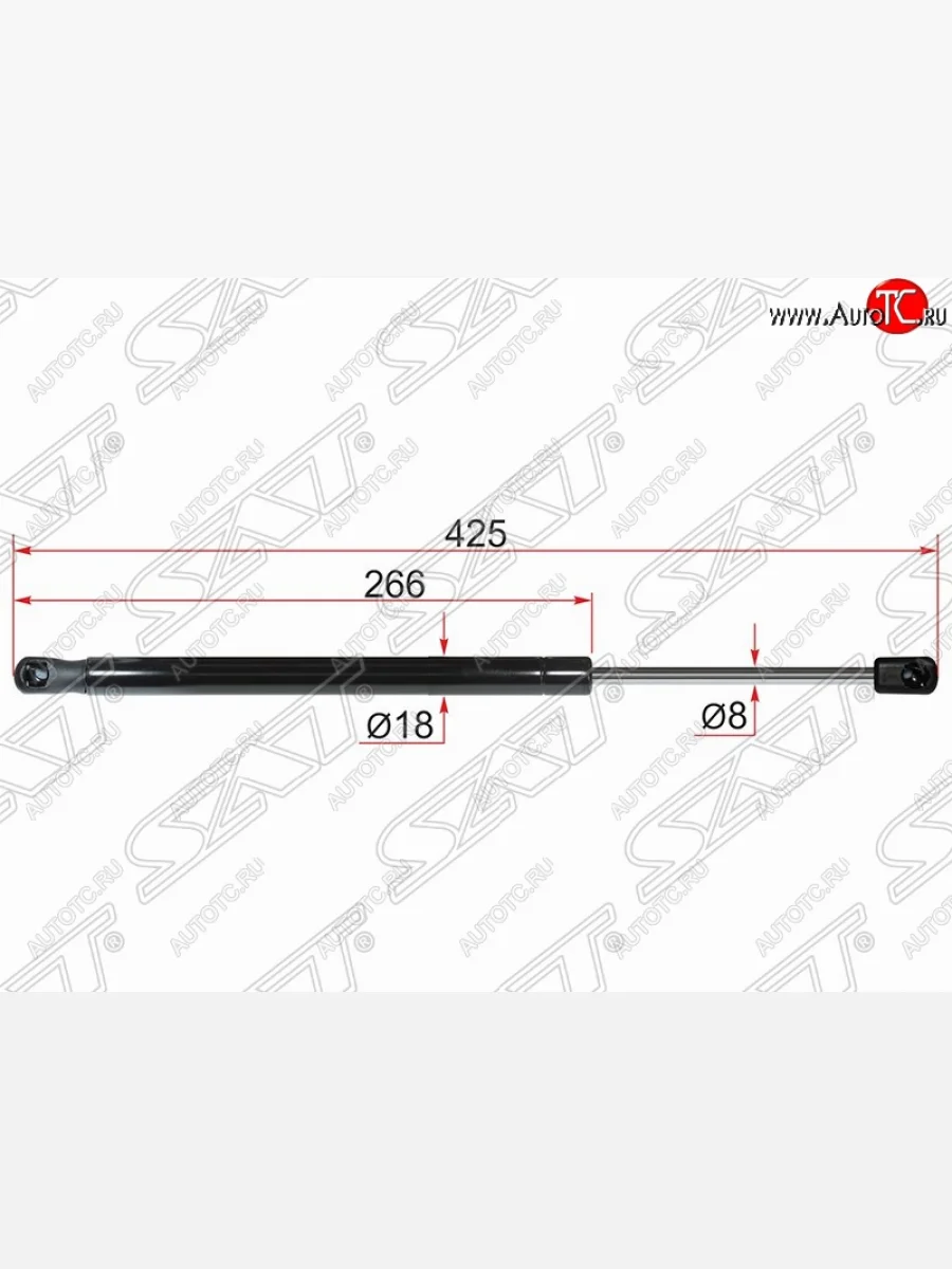 Газовый упор крышки багажника SAT Renault Duster HS дорестайлинг (2010-2015)  в Самаре Самарской области