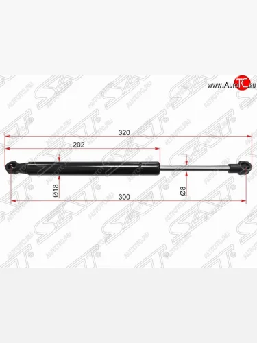 Газовый упор крышки багажника SAT Renault Fluence дорестайлинг (2010-2012)