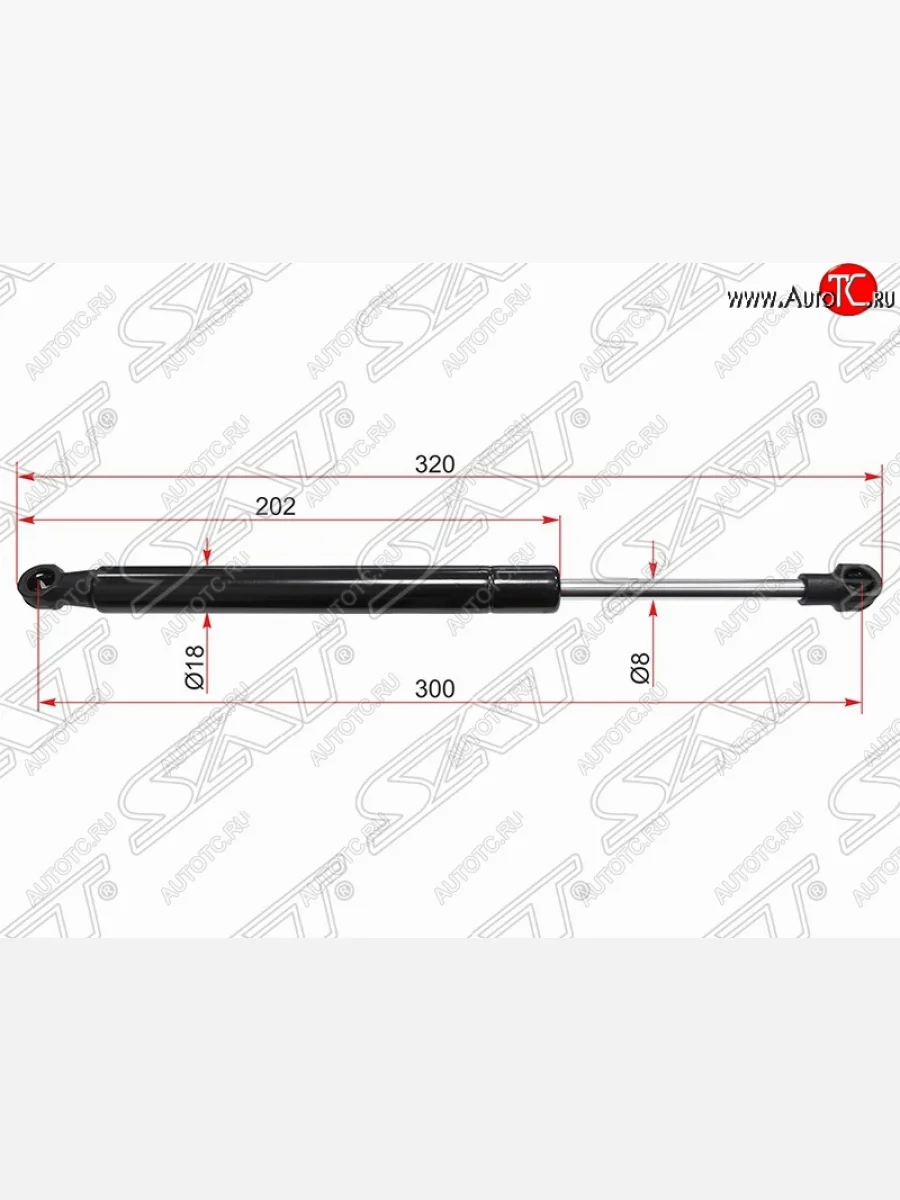 Газовый упор крышки багажника SAT Renault Fluence дорестайлинг (2010-2012)  в Перми Пермском крае