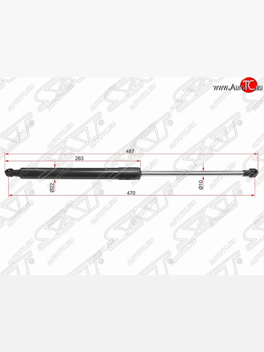 Газовый упор крышки багажника SAT Renault Kaptur дорестайлинг (2016-2020)  в Самаре Самарской области