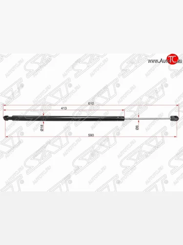 Газовый упор крышки багажника SAT Renault Koleos Phase 1 (2007-2011)