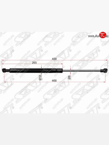 Газовый упор крышки багажника SAT Renault Sandero 2 дорестайлинг (2014-2018)